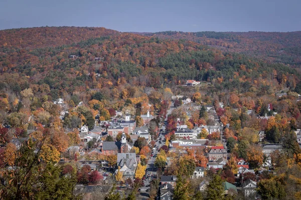 Uma Vista Aérea Bela Paisagem Urbana Iron Mountain Michigan Com — Fotografia de Stock