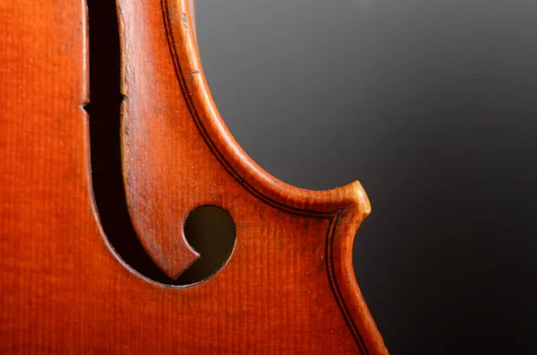 나무로 바이올린 부분을 클로즈업 — 스톡 사진