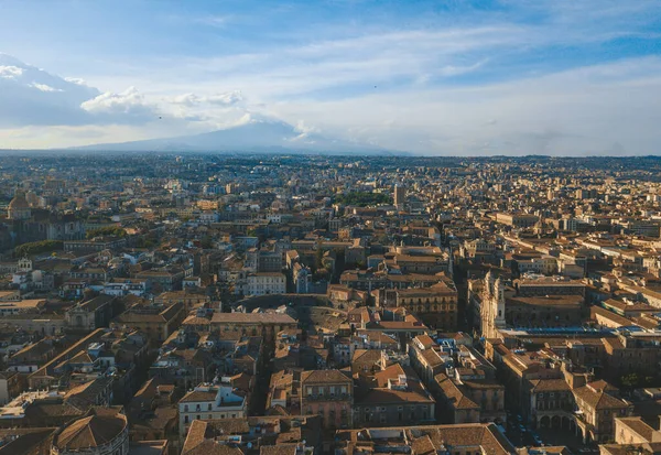 Letecký Snímek Krásného Města Catania Itálie — Stock fotografie