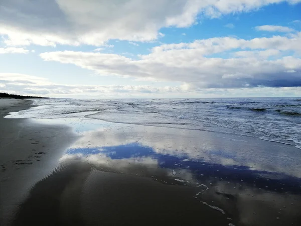 Mesmerizing View Beautiful Seascape Cloudy Sky Poland — Stock Photo, Image