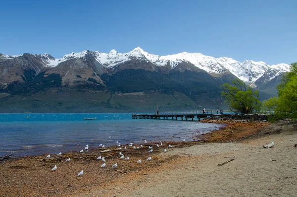 Bela Vista Das Montanhas Lago Glenorchy Nova Zelândia — Fotografia de Stock