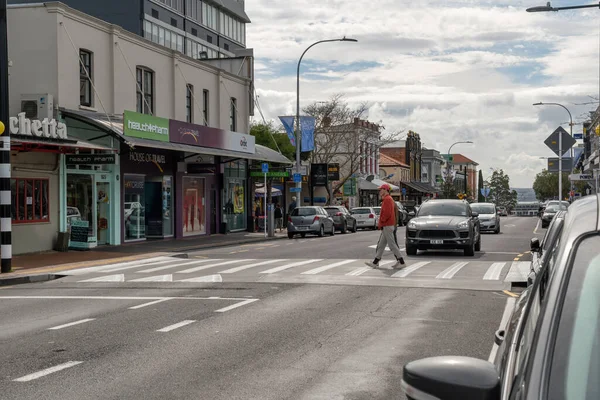 2017 Akuckland New Zealand Sep 2019 View People Crossing Parnell — 스톡 사진