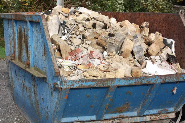 Una Pila Desechos Ladrillos Basurero — Foto de Stock