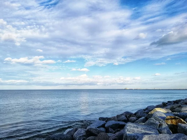 Eine Nahaufnahme Des Golfs Von Danzig Von Der Westerplatte Polen — Stockfoto