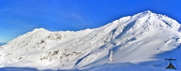 Een Panoramisch Shot Van Bergkammen Van Het Fagaras Gebergte Roemenië — Stockfoto