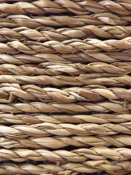 織りの籠の質感のクローズ — ストック写真