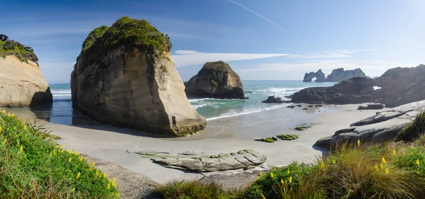 Uma Bela Foto Wharakiki Beach Nova Zelândia — Fotografia de Stock