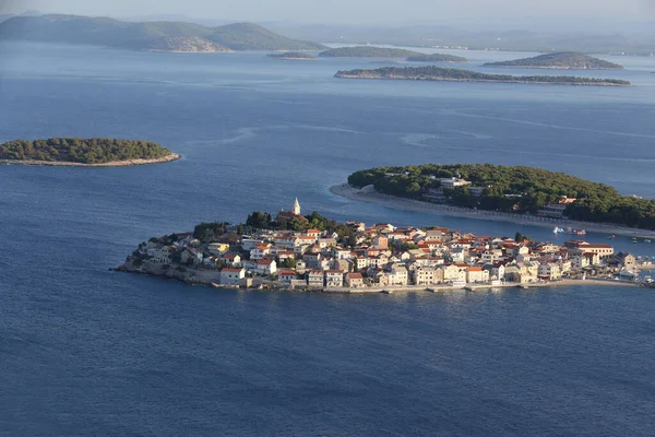 Адріатичне Туристичне Місце Primosten Air Panoramic Archipelago Dalmatia Croatia — стокове фото
