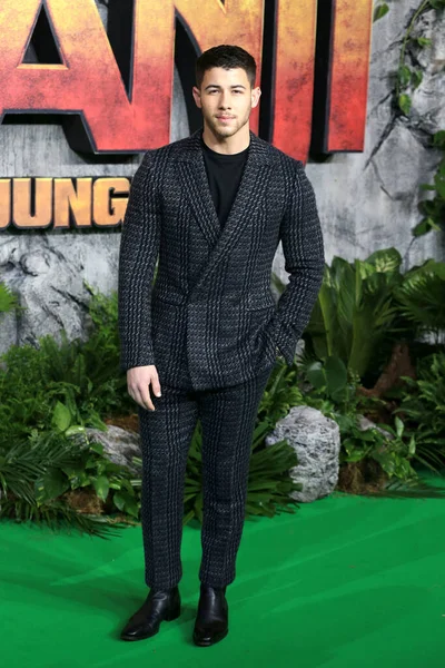 London United Kingdom Dec 2017 Nick Jonas Admitds Premiere Jumanji — 스톡 사진