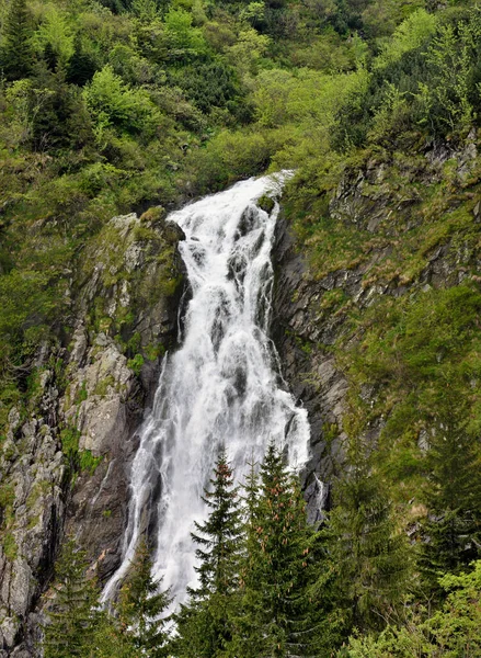 Vertikální Záběr Vodopádu Balea Pohoří Fagaras Rumunsko — Stock fotografie