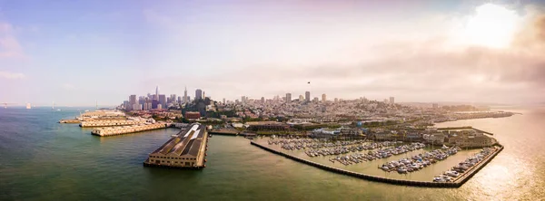 Panoramic Shot City Harbor — Stock Photo, Image