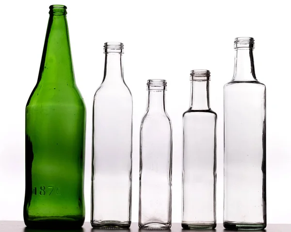 Rosario Argentinien Oktober 2019 Transparente Flaschen Auf Weißem Hintergrund — Stockfoto
