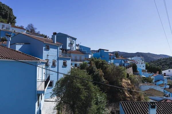 Las Casas Azules Juzcar Pueblo Pitufo Málaga España —  Fotos de Stock