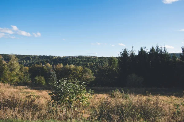 Mező Város Suhl Türingiában Németország Elfogták Októberben — Stock Fotó