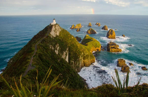 Une Vue Aérienne Phare Nugget Point — Photo