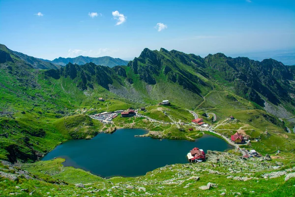 Balée Roumanie Août 2020 Lac Balea Dans Les Monts Fagaras — Photo