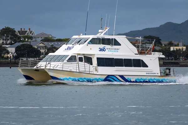 Auckland Nouvelle Zélande Oct 2019 Vue Catamaran Ferry Fullers Naviguant — Photo