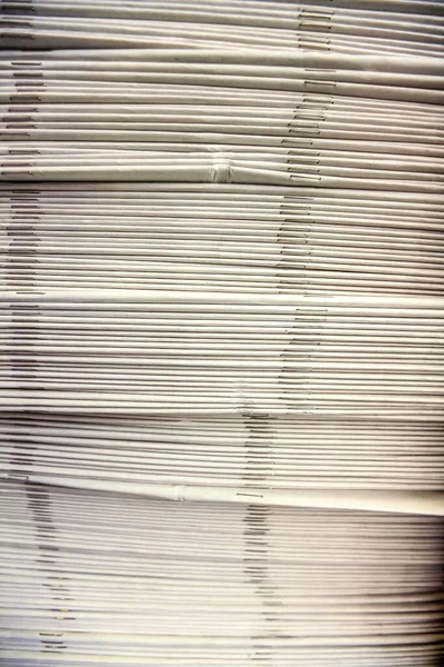 Vertical Shot Stacked Newspapers Table — Stock Photo, Image