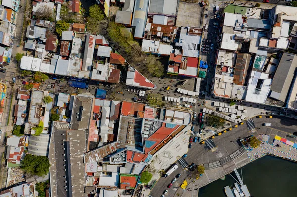 Fotografia Aérea Bairro Turístico Boca Cidade Buenos Aires — Fotografia de Stock