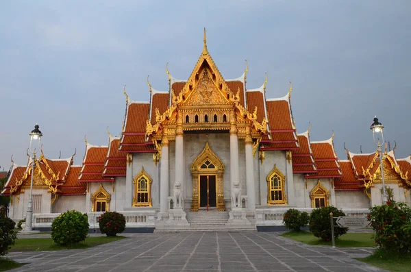 Belo Templo Mármore Bangkok Tailândia — Fotografia de Stock