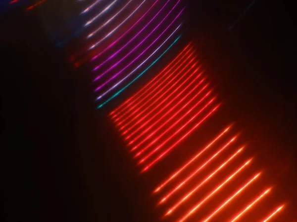 Wiele Kolorowych Laserowych Linii Świetlnych — Zdjęcie stockowe