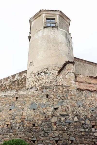 Plan Vertical Palais Épiscopal Plasencia Sous Ciel Nuageux Espagne — Photo