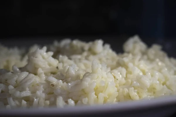Closeup Shot Cooked Fresh Rice — Stock Photo, Image