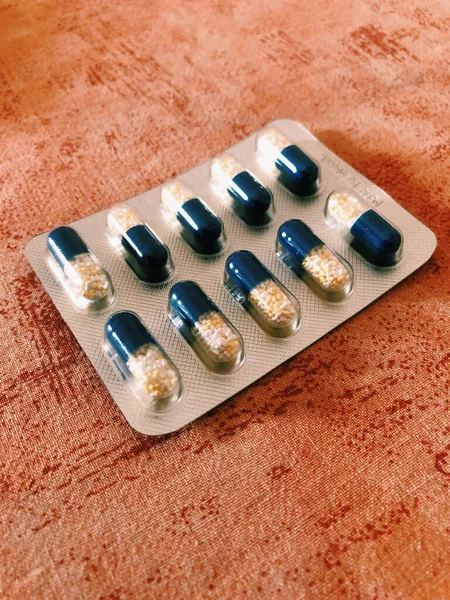 Крупним Планом Знімок Фармацевтичних Таблеток Капсули — стокове фото