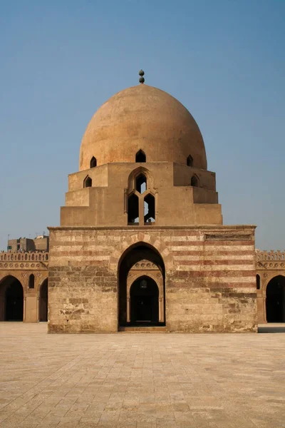 Cairo Egypte Déc 2007 Cour Minaret Fontaine Ablution Sabil Mosquée — Photo