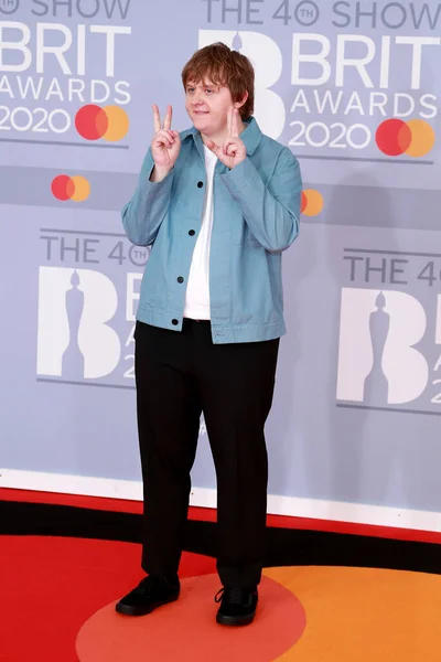 Londres Royaume Uni Février 2020 Lewis Capaldi Assiste Aux Brit — Photo