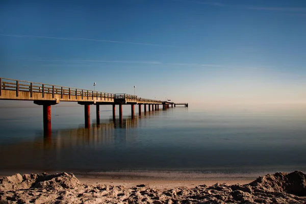 Primer Plano Muelle Mar Azul — Foto de Stock