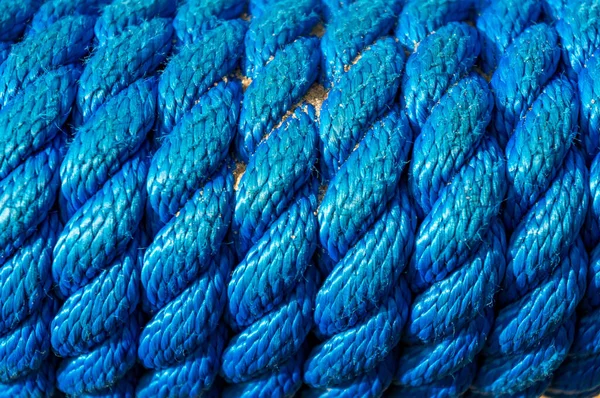 Közelkép Egy Kék Kötött Textúráról — Stock Fotó