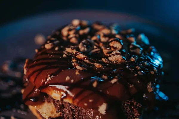 Closeup Chocolate Pancake — Stock Photo, Image