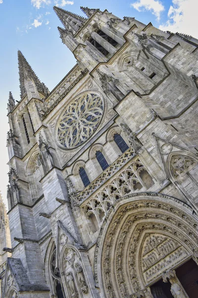Снимок Фасада Кафедрального Собора Бордо Бордо Франция — стоковое фото