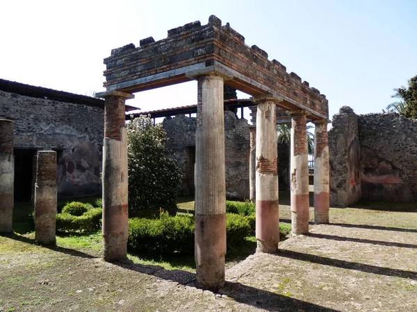 Diomede Villa Pompeiben Egy Napsütéses Napon Olaszországban — Stock Fotó