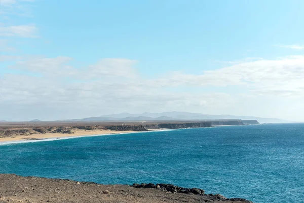 Närbild Fuerteventuras Kust Vid Cotillo Kanarieöarna Spanien — Stockfoto