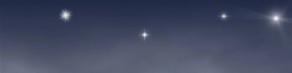 Gece Gökyüzünde Parlayan Yıldızların Panoramik Bir Çizimi — Stok fotoğraf