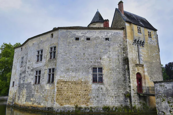 Ένα Κοντινό Πλάνο Του Chateau Brede Μια Συννεφιασμένη Μέρα Στη — Φωτογραφία Αρχείου