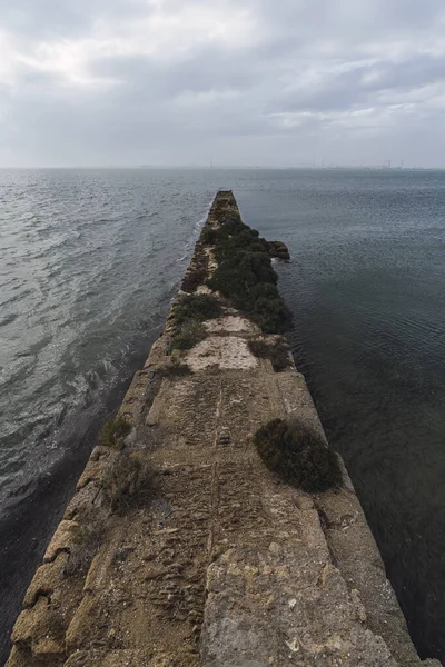 Vieux Long Chemin Pierre Travers Océan — Photo