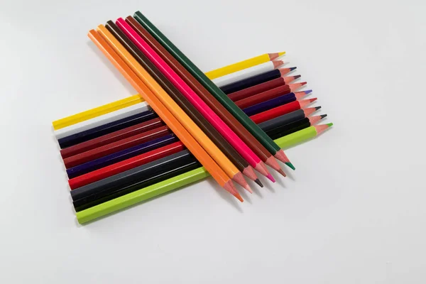 Gros Plan Crayons Couleur — Photo