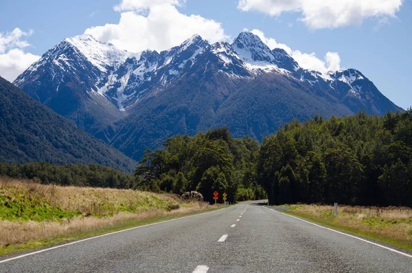 Ein Schöner Blick Auf Die Straße Zum Milford Sound Neuseeland — Stockfoto