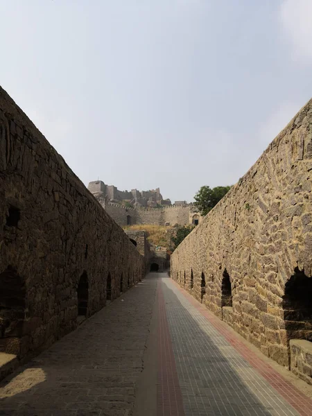 Historical Golconda Fort Στην Πόλη Hyderabad Της Ινδίας — Φωτογραφία Αρχείου