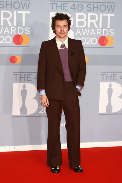 London United Kingdom Feb 2020 Harry Styles Attends Brit Awards — Stock Photo, Image