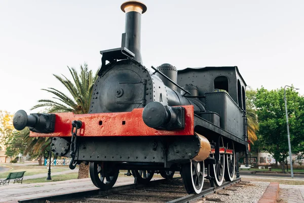 Black Vintage Steam Engine — Stock Photo, Image