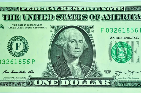 Una Foto Alto Una Banconota Dollaro Isolata Sfondo Bianco — Foto Stock