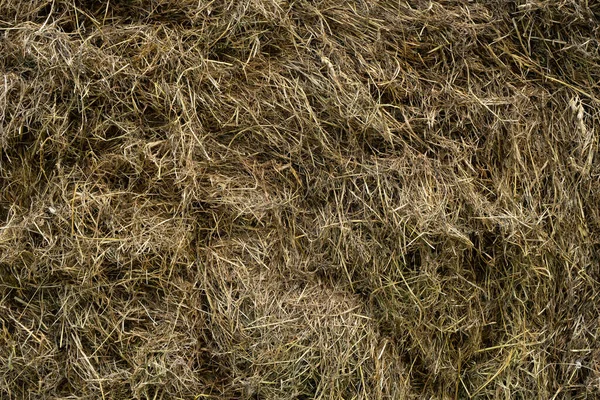 Una Vista Dall Alto Del Vecchio Fieno Ammucchiato Uno Sull — Foto Stock