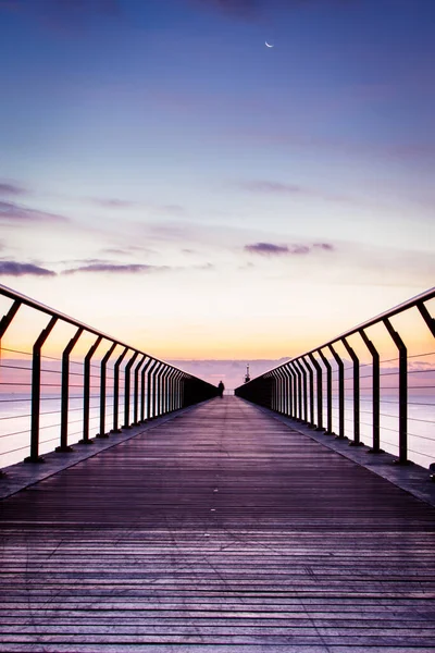 View Sunrise Endless Road Walkway Royalty Free Stock Photos