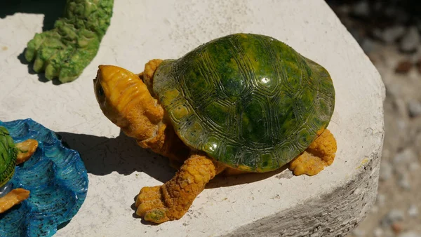 Nærbillede Keramisk Skildpadde Figur - Stock-foto