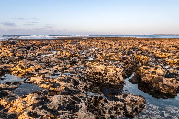 Spanya Kanarya Adaları Nda Gün Batımında Fuerteventura Nın Güzel Bir — Stok fotoğraf