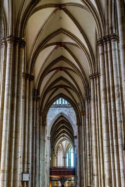 科隆大教堂拱形天花板 内部景观 德国科隆 — 图库照片